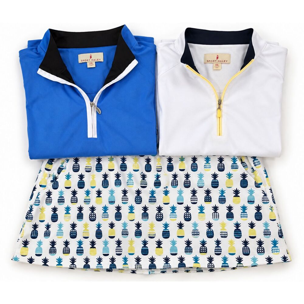 Sport Haley Golf Bundle 2 Tops + Cracked Wheat Skort XXL Size 18